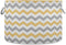 visesunny Grey and Yellow Plaid Chevron Collapsible Basket Storage Bin with Durable Cotton Handles, Home Organizer for