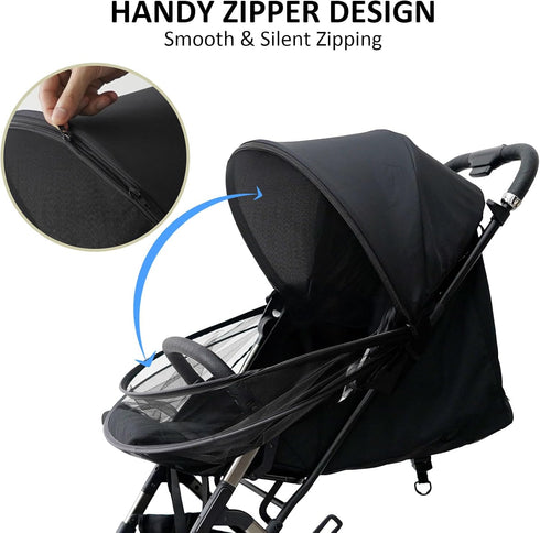 Cheermomo 2-in-1 3D Stroller Cover, Baby Mosquito Net for Stroller with Sun Shade, Stroller Accessories - UV Protection