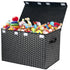 Large Toy Box Chest for Kids, Black Storage Organizer Bins with Lid for Living Room, Nursery, Bedroom, Playroom