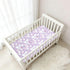 miaozhen 1 Pack 52x28 Cotton Baby Crib Sheets Comfy Breathable Slow Style Strawberry Lavender Crib Mattress Sheet