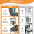 SMZCTYL Toddler Booster Seat for Kitchen Chair & Dining Table Waterproof PU Foam Cushion with Backrest & Safety Straps