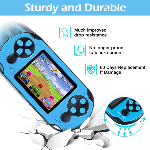 16 Bit Handheld Game Console for Kids and Adults, 3.0'' Screen with 230 HD Classic Retro Video Games, USB Rechargeable