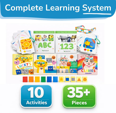 1, 2, 3 TOYVENTIVE Books, Toddler Flash Cards, and Puzzles Educational Toys and Birthday Gifts for Year Old Girl