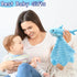 Baby Shark Blanket Security Soft Lovey Plush Snuggle Gift for Newborn Nursery Kids, Blue Minky Dot, 15 Inch