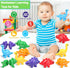 Dinosaur Letters Matching Game, 26 Double-Sided ABC Alphabet Match, Montessori Educational Toy for Kids 1-5 Years