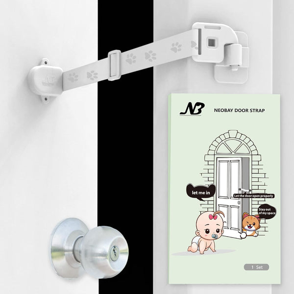 Magnetic Child Proof Door Lock, Keep Toddler Out of Room with Litter Box, No Need for Interior Cat Door