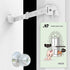 Magnetic Child Proof Door Lock, Keep Toddler Out of Room with Litter Box, No Need for Interior Cat Door