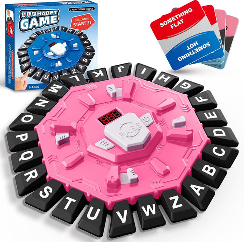 Resflycheng Word Game Family Board Game with Digital Display Timer, 2 Modes,