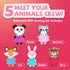 5 Cymbana Kid Sewing Craft Kit to Make a Friend for Beginner Felt Craft Learn to Sew, Panda Fox Bunny Raccoon Bear