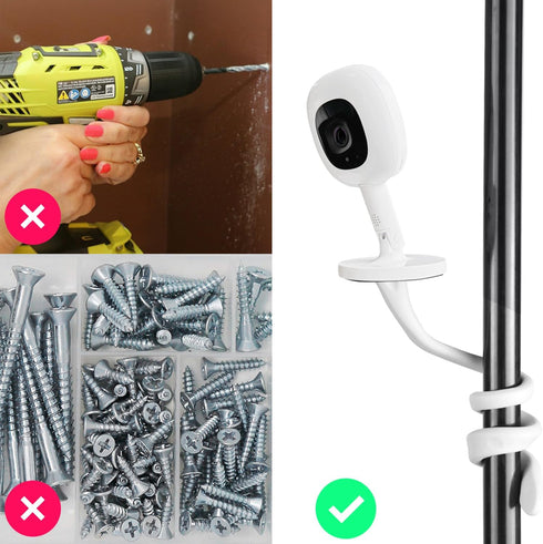 iTODOS Baby Monitor Mount Compatible with Nanit Pro Smart Baby Monitor, Versatile Twist Mount without Tools