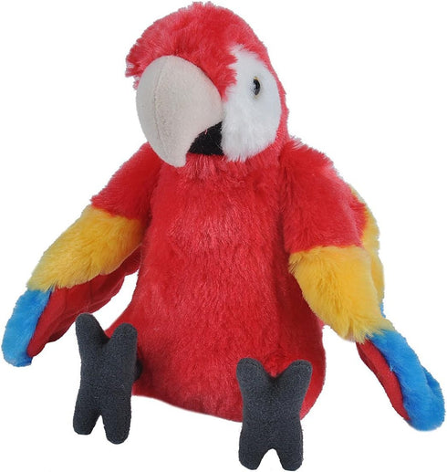 Wild Republic Cuddlekins Scarlet Macaw Plush Stuffed Animal, 12 Inches, Gifts for Kids