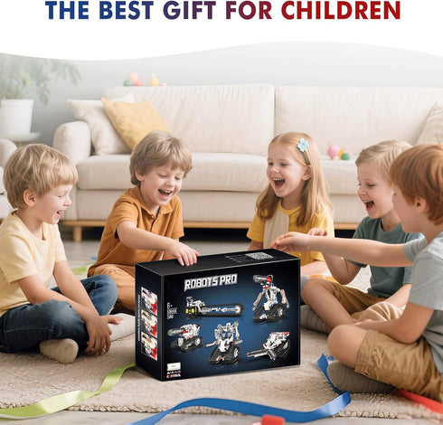5 1 Set 419 6 7 8 9 10 11 12+ in STEM RC Robot Building Kit for Boys, APP & Remote Control Erector RC Toys for Kids