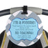 THREE LITTLE TOTS Blue Boy Preemie No Touching Baby Car Seat Sign, Stroller Tag, CPSIA Safety Tested Gift