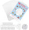 Warckon 137 Pieces Shrink Plastic Sheet Kit with 12 PCS Shrinky Art Paper and 125 PCS Keychains Accessories for Kids