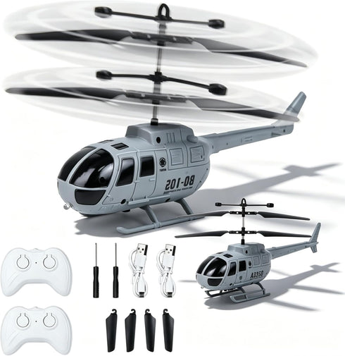 Generic Remote Control Helicopter for Kids Boys Girls,2 Pack Military Toys Attack Helicopter,Army