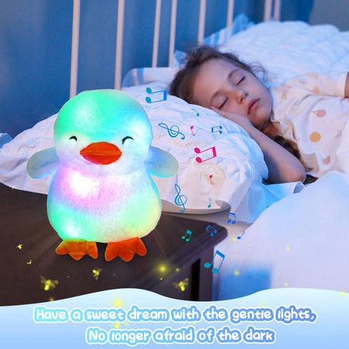 12'' Glow Guards Musical Light up Penguin Stuffed Animal,Soft Penguin Plush Toy with LED Night Lights &Nursery