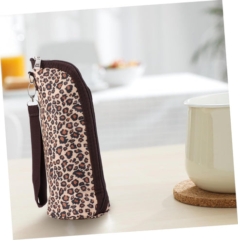 Kisangel Leopard Pattern Breastmilk Bottle Warmer Bag Insulation Milk Storage Pouch for Nursing Eco-friendly Bottle