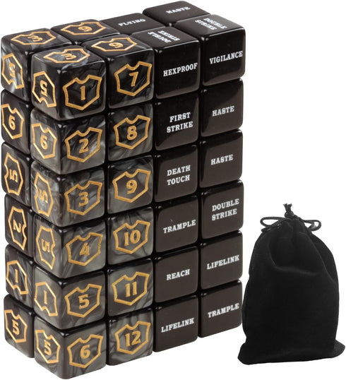48 Pieces MTG Counter Keyword Counters, Life Counter Tokens Dice Buff Tokens for Magic Card Game Accessories