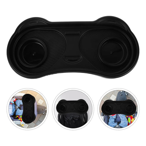 Universal Stroller Snack Tray with Cup Holder, Panda-Shaped Plastic Stroller Tray Accessory for Travel and Daily