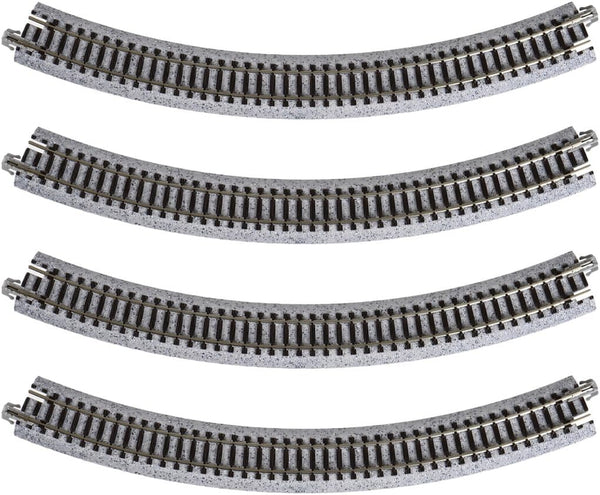 Kato USA Model Train Products Unitrack, 282mm (11") Radius 45-Degree Curve Track (4-Piece)