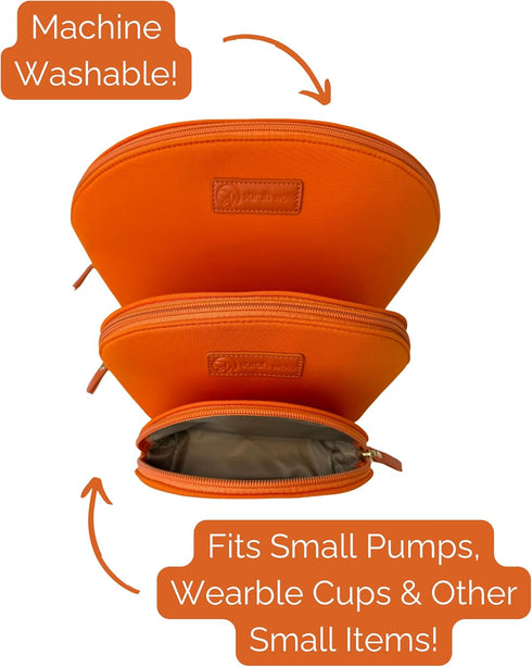 PackSWell Set 3 Sarah Wells Neoprene Organizer Bag Nesting, Washable Pouches for Makeup, Pump Parts, Diaper & Pump Bag