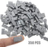 Woohome 350 PCS Gray Mini Wall Bricks, Miniature Figurine Model Brick Building Set with Scraper for Fairy Garden