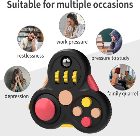 Yrissmiss Fidget Toys for Adults, Fidget Pad Easter Basket Stuffers for Boys Girls,Stress Relief Cube Clicker
