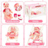 12" Set deAO Baby Doll Stroller Toys with Baby Doll Accessories Crib Bed High Chair Nursery Role Play Play Mat,Travel