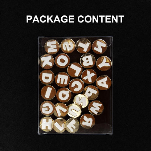26 Pack Bling Gold Letter Decoration Charms, Alphabet ABC-Z Characters for DIY Projects for Teens and Adults