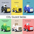 Zero Zoo 1 2 3+ Baby Toy Cars for Year Old Toddler, City Guard Series Press and Go, Pull Back Vehicle with Soft Plush