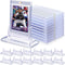 12Pcs Magnetic Card Holders for Trading Cards, 35pt Acrylic Hard Sleeves with Stands for Sports Cards Storage