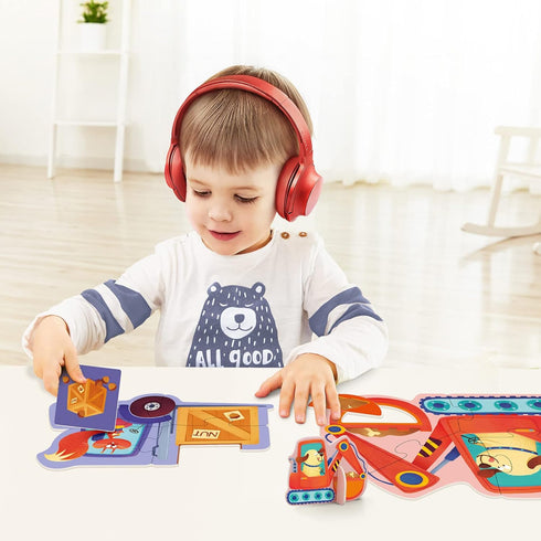Toi 6 Packs Large Piece Toddler Jigsaw Puzzles - Animal Shaped Floor Puzzles for Kids Aged 2.5+