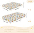 miaozhen 1 Pack 52x28 Cotton Baby Crib Sheets Ultra Soft Wildlife Brontosaurus Rainbow Gray Muslin Crib Bedding