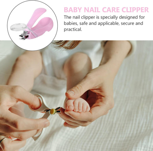 Trimming Beaupretty Nail Care Clipper with Magnifier for Infants, Fingernail and Toenail Clipper in Pink and Blue, Safe