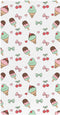Jynexis Ice Cream Cherries White Print Baby Crib Sheets, Cotton Fitted Crib Sheet,