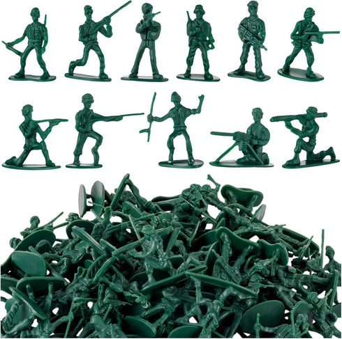100 Pcs Army Men Action Figures, Plastic Classic Green Army Men Toys