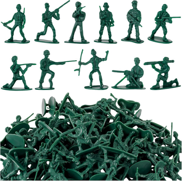 100 Pcs Army Men Action Figures, Plastic Classic Green Army Men Toys