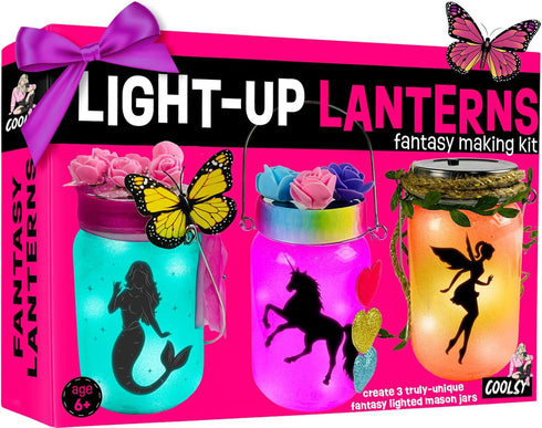WOOODLIFY Light-up Unicorn Fairy & Mermaid Lanterns Craft Kit Christmas Gifts for 8