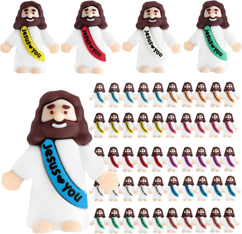 Babelshar 50 Pcs Little Jesus Figures, Action Figures Mini Jesus Love You Figurines