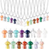 15 Pcs Heart Pendant Mushroom Crystal Necklace, Star Stone Necklaces for Valentine's Day Gifts