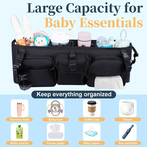 GT2, GDNasist Double Stroller Organizer Compatible with Bob Duallie and Baby Jogger City Mini Double Baby Stroller