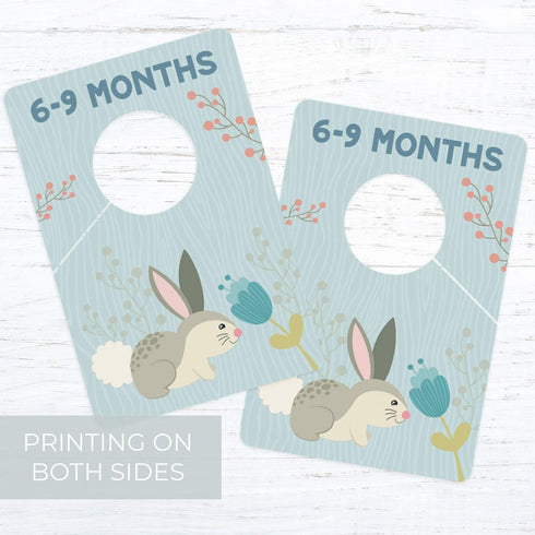 Canopy Street Woodland Closet Clothing Size Dividers, 4" x 6" Organizers for Newborn Baby to 4T Clothes, 10 Forest