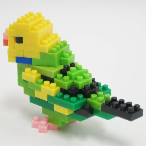 nanoblock Birds - Budgie Green Opaline - Collection Series Building Kit