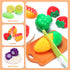 CUTE STONE Play Kitchen Accessories Toy - Play Food Sets for Kids Kitchen, Toddler Kitchen Playset