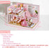 TuKIIE DIY Miniature Dollhouse Kit with Furniture, 1:24 Scale Wooden Doll House Accessories, Dust Proof & Music Movement