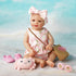 16-20 Inch Set 16 Inch Summer BABESIDE Reborn Baby Doll Clothes with Doll Shoes for Reborn Dolls, Floral Babydoll