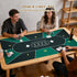 YOMEYOT 70"x35" 10 Poker Table Top Mat Blackjack Poker Mat with Non Slip Rubber Backing and Carry Bag for Home Poker