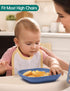 100% 4 3 Pack Babelio Suction Plates for Baby and Toddler, Food Grade Silicone, BPA Free, Dishwasher & Microwave Safe