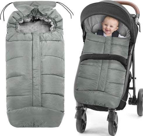 Universal Baby Footmuff for Strollers, Winter Stroller Cover with Fleece Lining, Baby Bunting Bags