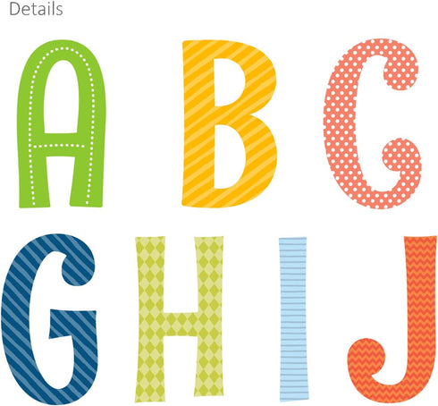 DECOWALL DS8-1701A Uppercase Alphabet ABC Letter Kids Wall Stickers - Peel and Stick Removable Wall Decals